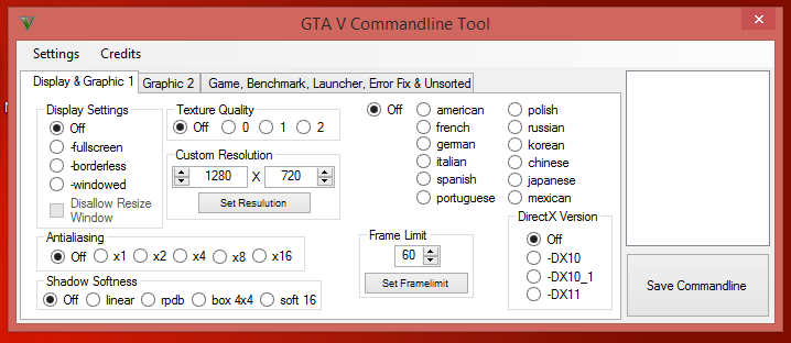 GTA V Commandline Tool