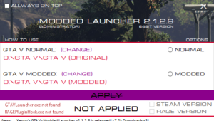 GTA V - Modded Launcher (Only Retail)