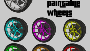 Paintable Buggati Chiron Wheels [ZModeler3 Resource]