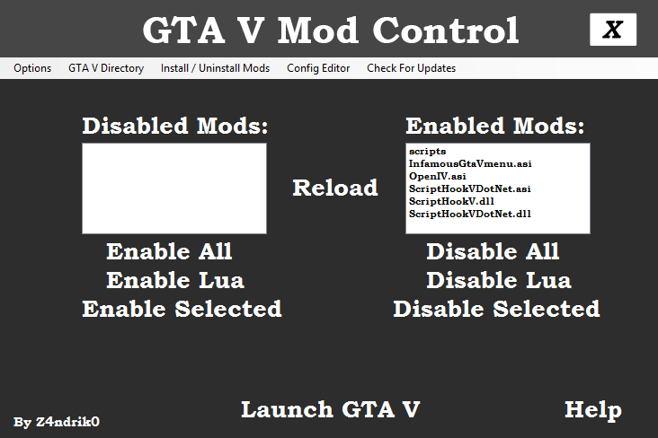 Simple Mod Control