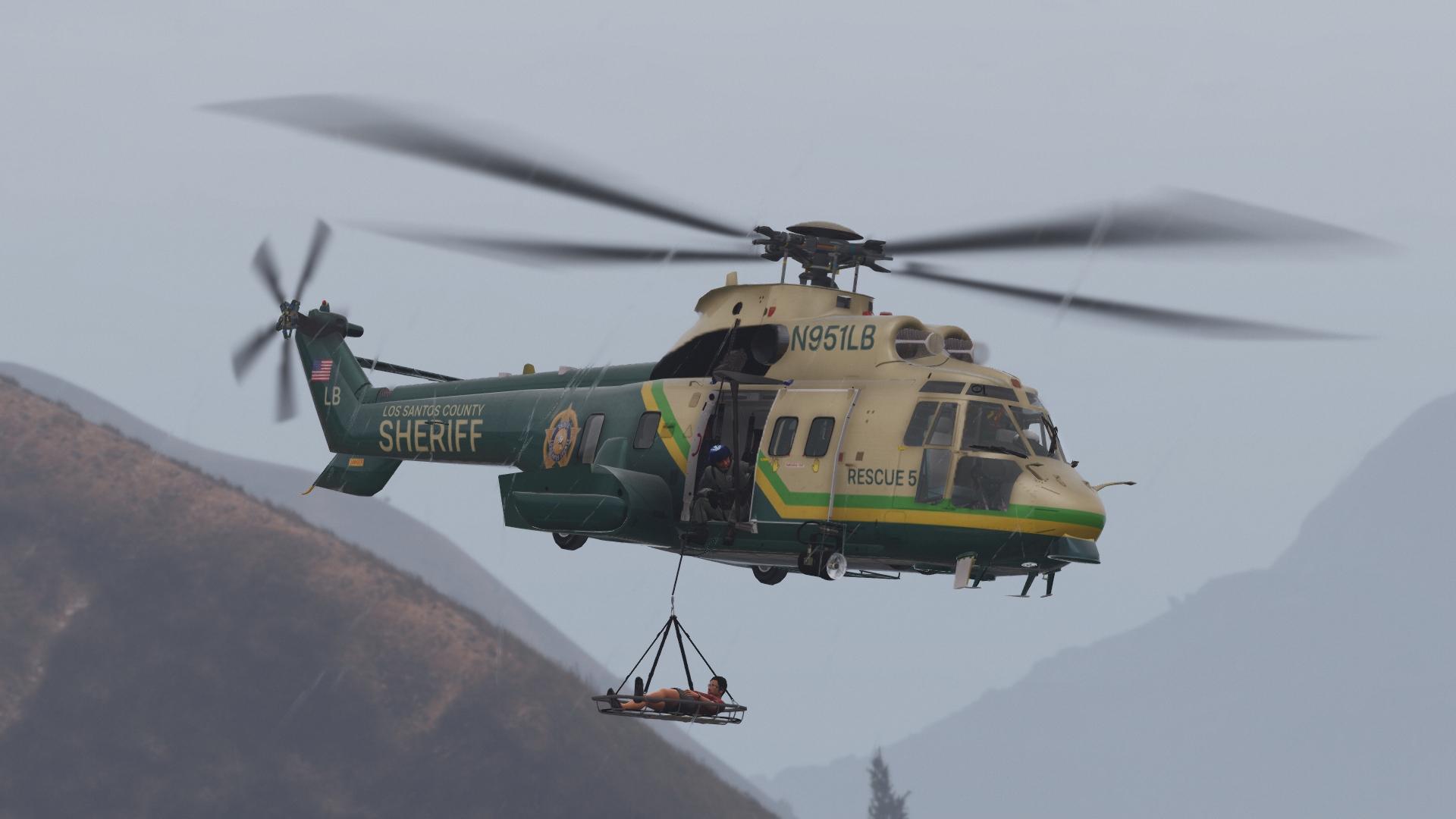 AS332 Super Puma LA (LS) County Sheriff [Add-On]