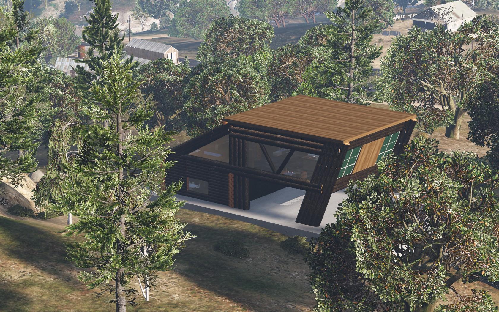 Modern Log House [YMAP / Map Editor / Menyoo]