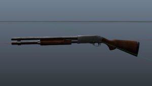 Weapon : [ Remington 870 DarkBrown-Chrome Retextured ] Animated