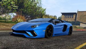 Aventador S Roadster Handling + Lights