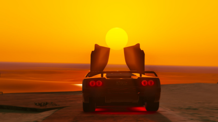 Snapmatic: снимок Infernus holding the sun («Infernus держит солнце») за авторством SLATZ_7