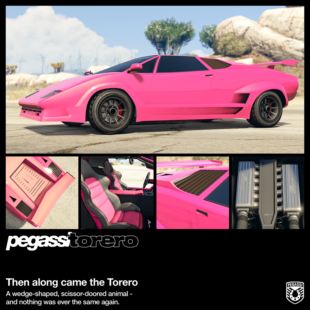 GTA Online: Pegassi Torero в каталоге Legendary Motorsport, новое противоборство «Жажда власти», бонусы для торговцев оружием и не только